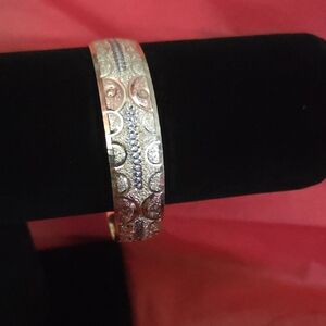 Elegant Gold and Silver Bangle Bracelet